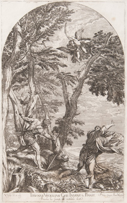 Titian etching from 1682 THE DEATH OF ST. PETER MARTYR